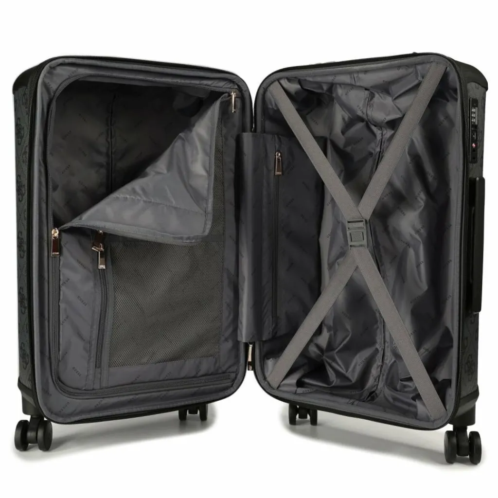 Best Guess Berta 4 Rollen Trolley 63 cm mit Dehnfalte coal logo