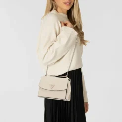 Guess Schultertaschen<Cresidia Schultertasche 24 cm bone logo