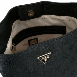 Discount Guess Cresidia Schultertasche 30 cm black logo