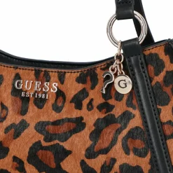 Clearance Guess Domitilla Schultertasche Leder 30 cm leopard