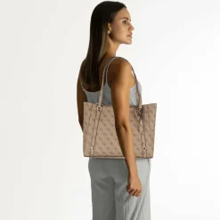 New Guess Eco Erica Schultertasche 33 cm latte logo