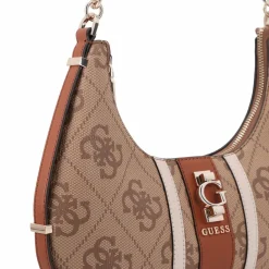 Guess Schultertaschen|Henkeltaschen<Erenia Schultertasche 23 cm latte logo