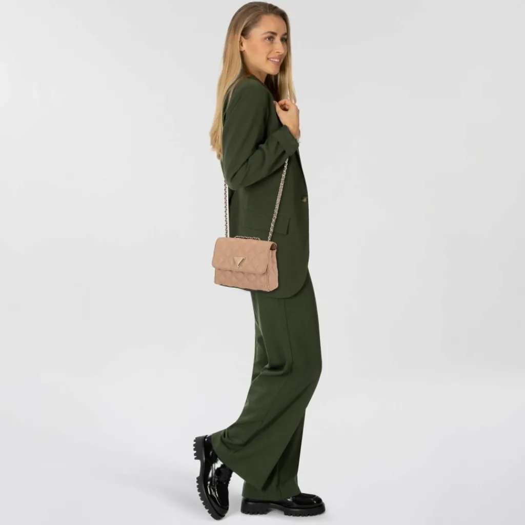 Sale Guess Giully II Mini Bag Schultertasche 18 cm beige