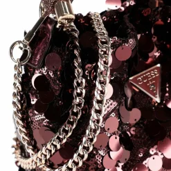 Guess Mini Bags|Henkeltaschen<Holiday Shine Mini Bag Handtasche 16 cm wine