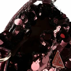Guess Mini Bags|Henkeltaschen<Holiday Shine Mini Bag Handtasche 16 cm wine