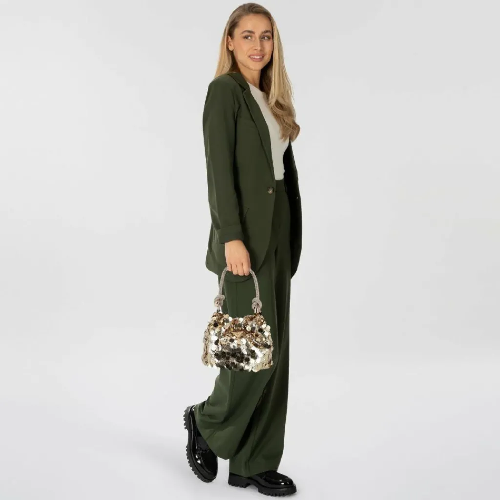 Guess Mini Bags|Henkeltaschen<Holiday Shine Mini Bag Handtasche 16 cm gold