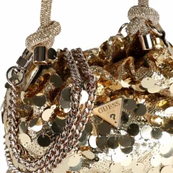 Guess Mini Bags|Henkeltaschen<Holiday Shine Mini Bag Handtasche 16 cm gold