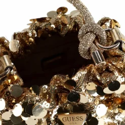 Guess Mini Bags|Henkeltaschen<Holiday Shine Mini Bag Handtasche 16 cm gold
