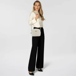 Discount Guess Mirema Umhängetasche 20 cm white multi