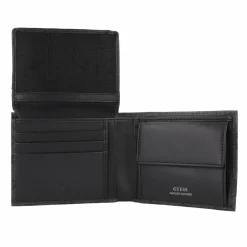Guess Herrengeldbörsen Querformat<Mito Geldbörse RFID Schutz Leder 12 cm black