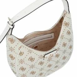 Hot Guess Neda Schultertasche 36 cm off white logo
