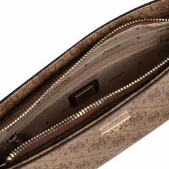 Clearance Guess Noelle II Schultertasche 22 cm latte logo-brown