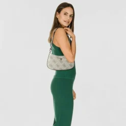 Guess Schultertaschen|Henkeltaschen<Noelle Schultertasche 29 cm dark taupe logo