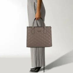 Sale Guess Tamsin Schultertasche 34 cm dark taupe