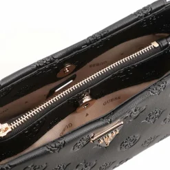 Discount Guess Tisha Schultertasche 24 cm black logo