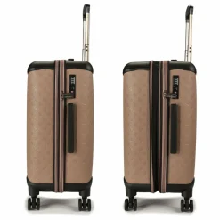 Guess Hartgepäck|4-Rollen Koffer<Wilder 4 Rollen Trolley 64 cm mit Dehnfalte dark oak