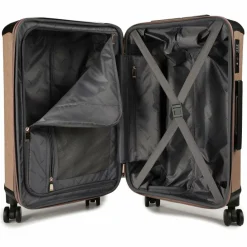 Guess Hartgepäck|4-Rollen Koffer<Wilder 4 Rollen Trolley 64 cm mit Dehnfalte dark oak