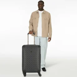 Guess 4-Rollen Koffer|Hartgepäck<Wilder 4 Rollen Trolley 64 cm mit Dehnfalte charcoal