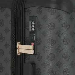 Guess 4-Rollen Koffer|Hartgepäck<Wilder 4 Rollen Trolley 64 cm mit Dehnfalte charcoal
