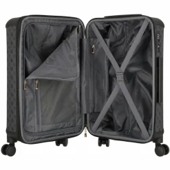 Guess 4-Rollen Koffer|Hartgepäck<Wilder 4 Rollen Trolley 64 cm mit Dehnfalte charcoal