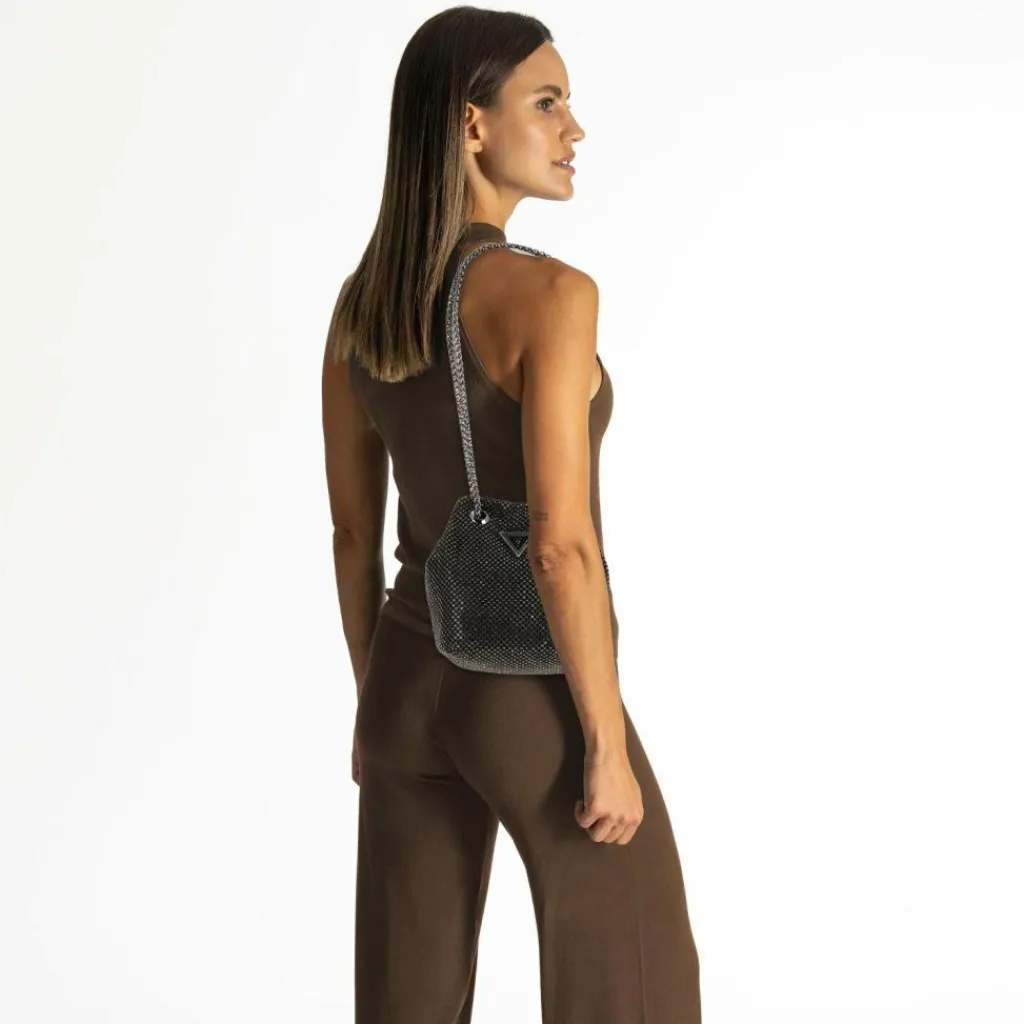 Discount Guess Zalina Beuteltasche 15 cm black