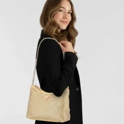 Guess Schultertaschen|Henkeltaschen<Zalina Schultertasche 23 cm gold