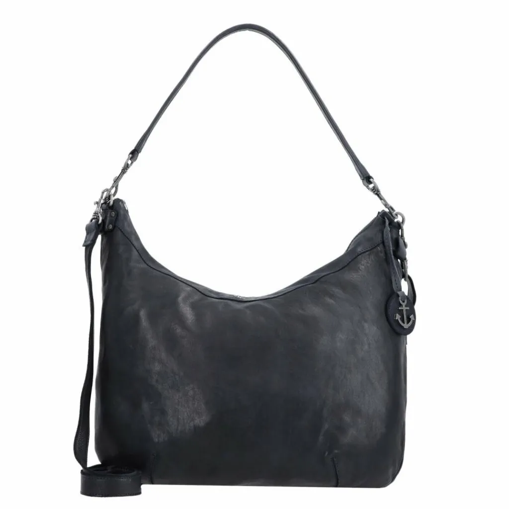 Clearance Harbour 2nd Anchor Love Amar Schultertasche Leder 33 cm midnight navy