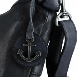 Clearance Harbour 2nd Anchor Love Amar Schultertasche Leder 33 cm midnight navy