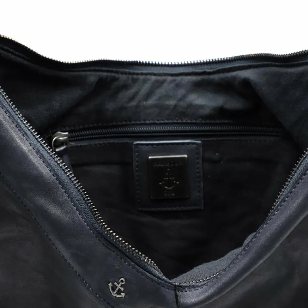 Clearance Harbour 2nd Anchor Love Amar Schultertasche Leder 33 cm midnight navy
