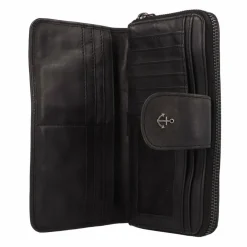 Harbour 2nd Damengeldbörsen Querformat<Anchor Love Geldbörse RFID Schutz Leder 19 cm dark ash