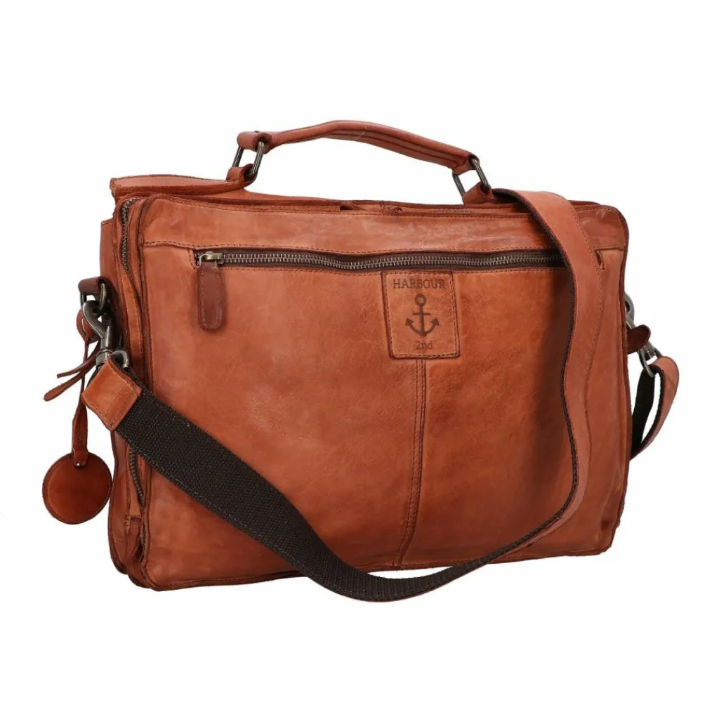 Sale Harbour 2nd Ashton Messenger Leder 25 cm Laptopfach charming cognac