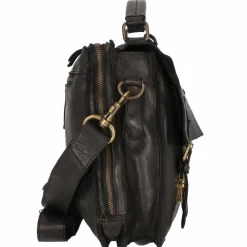 Sale Harbour 2nd Cool Casual Bodil Aktentasche Leder 35 cm Laptopfach dark ash