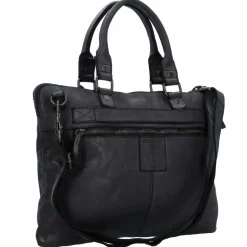 Discount Harbour 2nd Cool Casual Conny Aktentasche Leder 38 cm Laptopfach dark ash