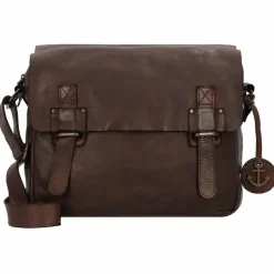 Online Harbour 2nd Cool Casual Funchal Umhängetasche Leder 28 cm chocolate brown