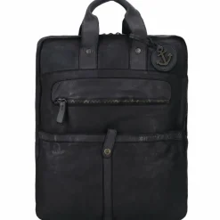 Outlet Harbour 2nd Cool Casual Jonas Rucksack Leder 42,5 cm Laptopfach dark ash
