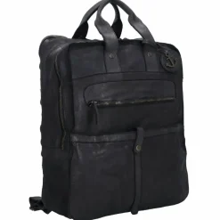 Outlet Harbour 2nd Cool Casual Jonas Rucksack Leder 42,5 cm Laptopfach dark ash