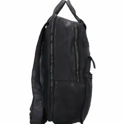 Outlet Harbour 2nd Cool Casual Jonas Rucksack Leder 42,5 cm Laptopfach dark ash