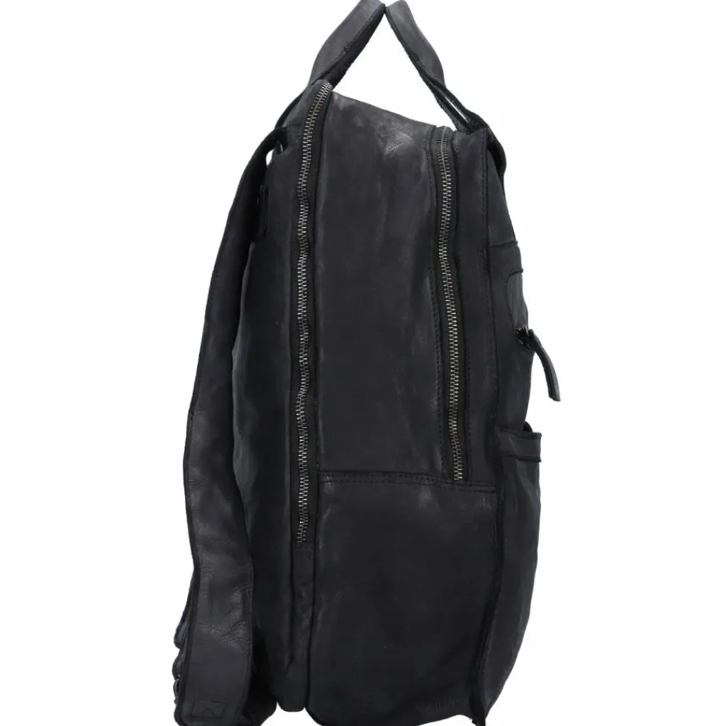 Outlet Harbour 2nd Cool Casual Jonas Rucksack Leder 42,5 cm Laptopfach dark ash