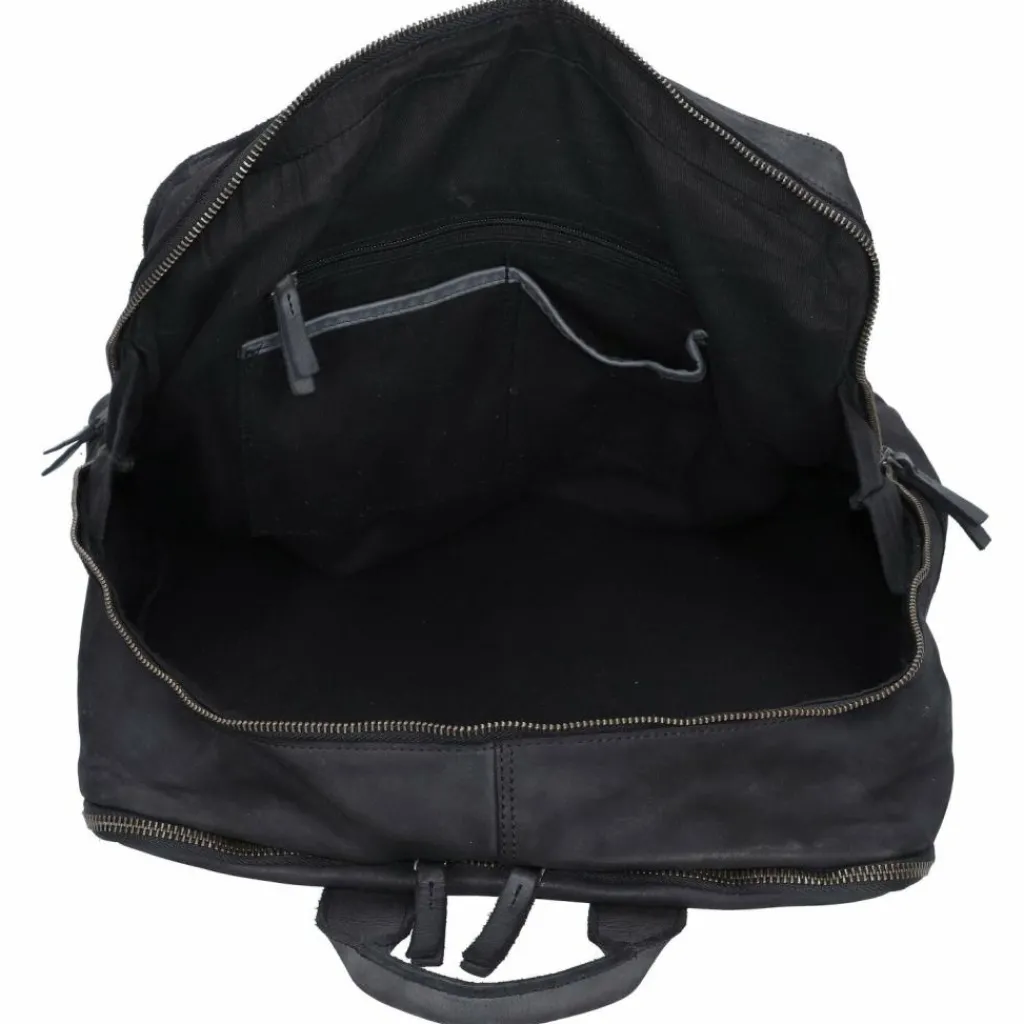 Outlet Harbour 2nd Cool Casual Jonas Rucksack Leder 42,5 cm Laptopfach dark ash