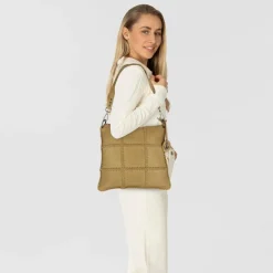 Harbour 2nd Fashion Lights Xanthe Schultertasche Leder 33 cm mild pistachio