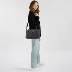 Hot Harbour 2nd Just Pure Liane Handtasche Leder 31 cm midnight navy