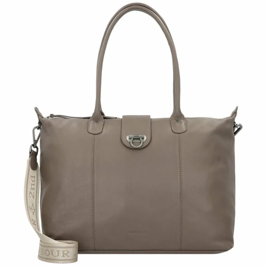Harbour 2nd Shopper|Schultertaschen<Just Pure Malin Shopper Tasche Leder 40 cm dusty taupe