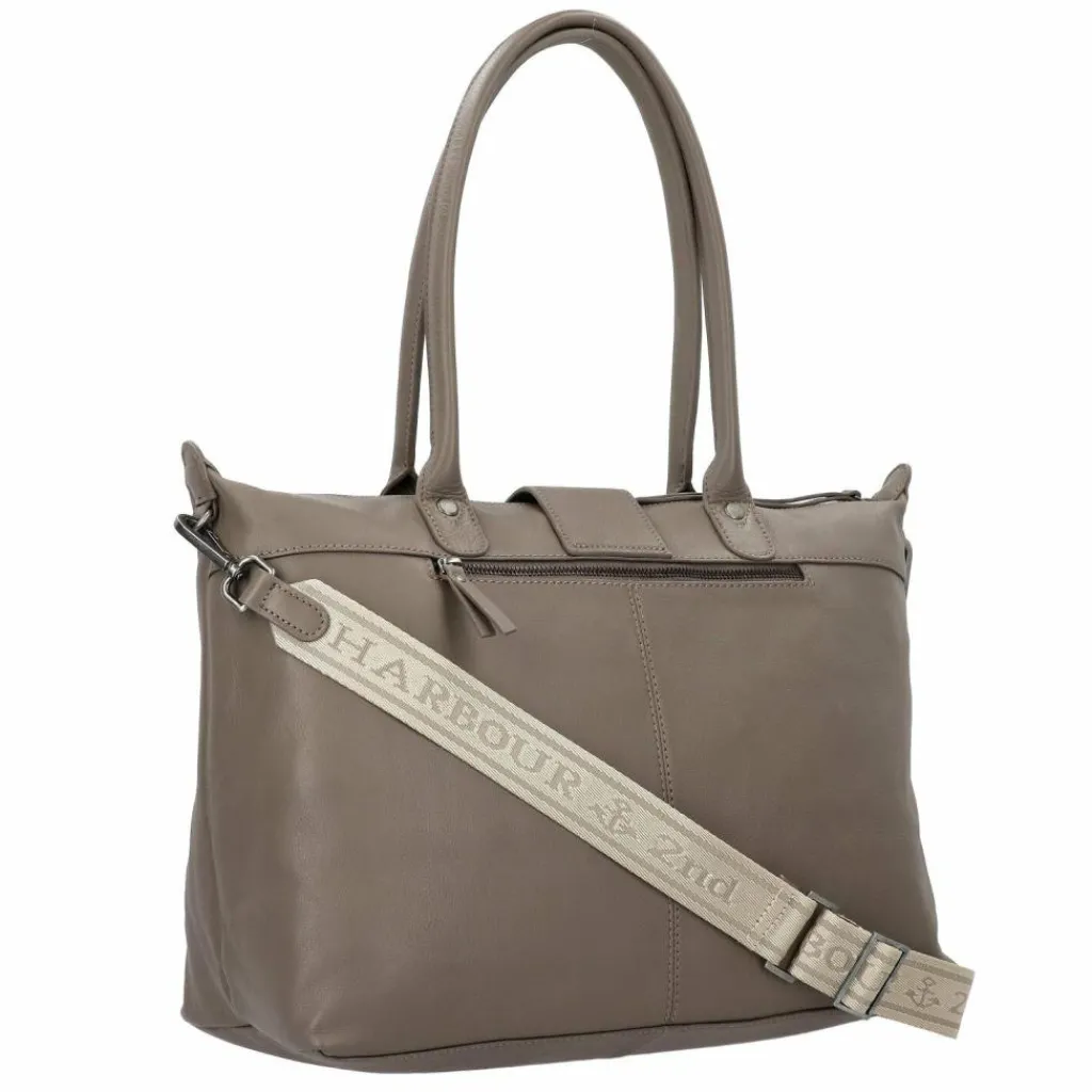 Harbour 2nd Shopper|Schultertaschen<Just Pure Malin Shopper Tasche Leder 40 cm dusty taupe