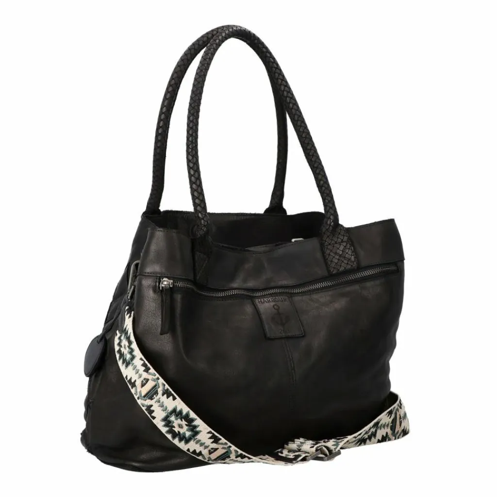 Harbour 2nd Schultertaschen<Leontina Schultertasche Leder 40 cm dark ash