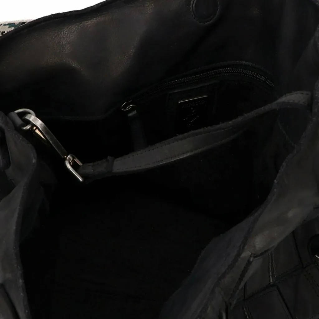 Harbour 2nd Schultertaschen<Leontina Schultertasche Leder 40 cm dark ash