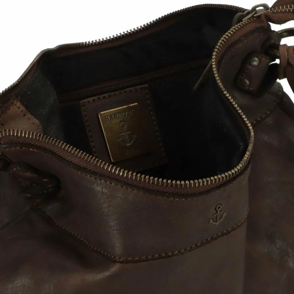 Discount Harbour 2nd Mara Schultertasche Leder 30 cm chocolate brown