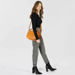 New Harbour 2nd Saphira Schultertasche Leder 29 cm oriental mustard