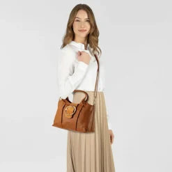 Harbour 2nd Schultertaschen<Silvana Schultertasche Leder 30 cm golden sand