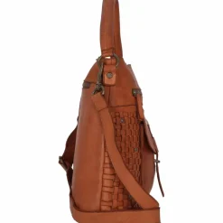 Harbour 2nd Soft Weaving Iris Schultertasche Leder 33 cm charming cognac