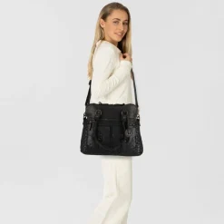 Best Harbour 2nd Urban Poets Alexandra-Up Schultertasche Leder 29 cm dark ash